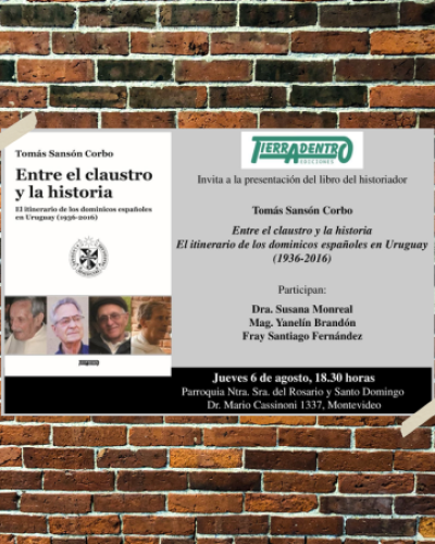 Próxima presnetación del libro Entre el claustro y la historia de Tierradentro Ediciones